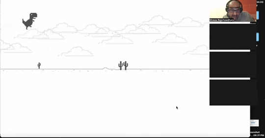 Brain Controlled Dino Game Live Session