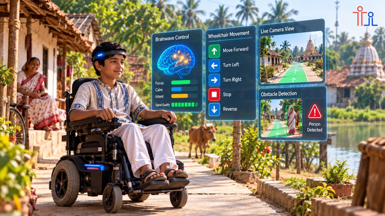 Performind Assistive Wheelchair Control with BCI brainwave navigation and obstacle detection